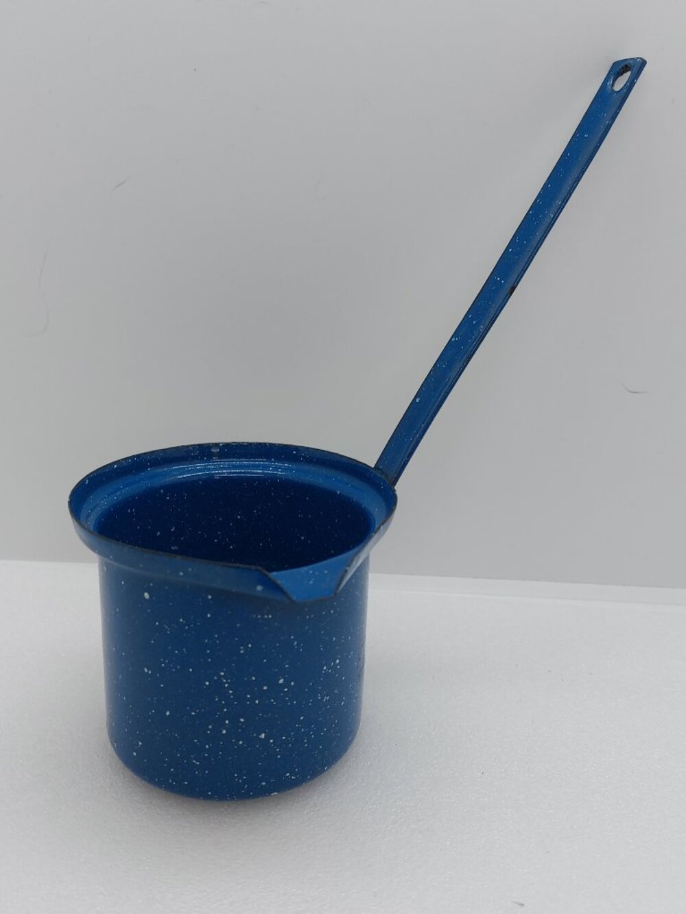 Enamelware Cinsa Blue & White Speckled Ladle